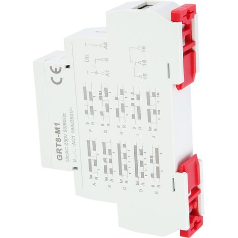 GRT8-M1 Multifunktions-Zeitrelais mit 10 Funktionen, DIN-Schienenmontage, 230 V Wechselstrom (1/5)