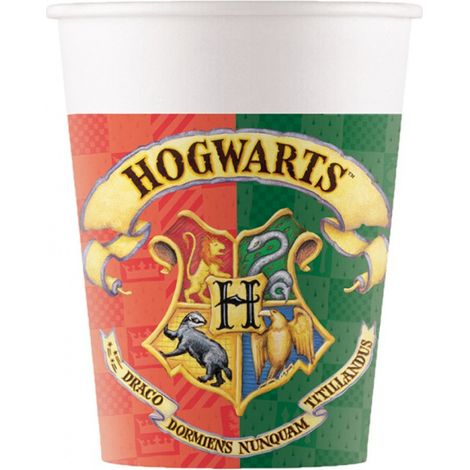 Hogwarts Harry Potter Geburtstagsbecher 200ml 8 Stück.