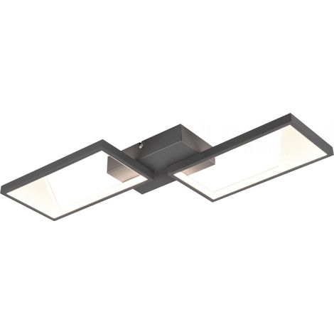 Trio Lighting Plafón LED 2 rectángulos antracita Cafu (1/4)