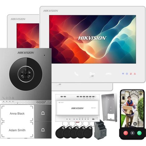 Interphone Hikvision ds-kis705ey-2monitors écran tactile 7 pouces (1/3)
