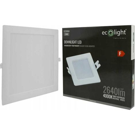 Downlight LED cuadrado P/T 24W 4000K blanco DL-1 (1/4)