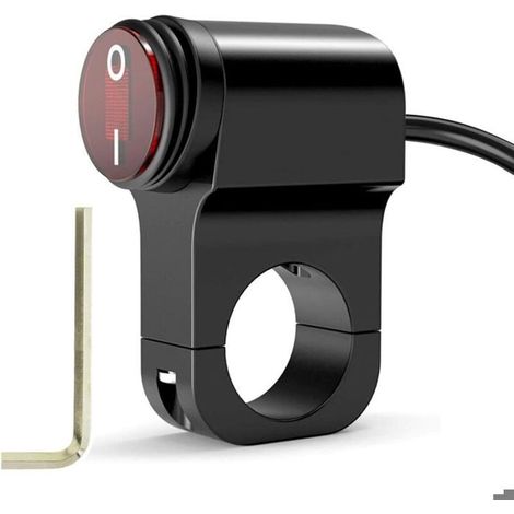 Interrupteur de phare étanche 12V pour moto ATV - marche/arrêt feux LED (1/4)