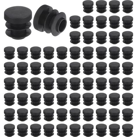 Bouchon en Plastique Rond 16mm 0,63"(OD) pour Chaise Noirs 76 Pcs (1/5)