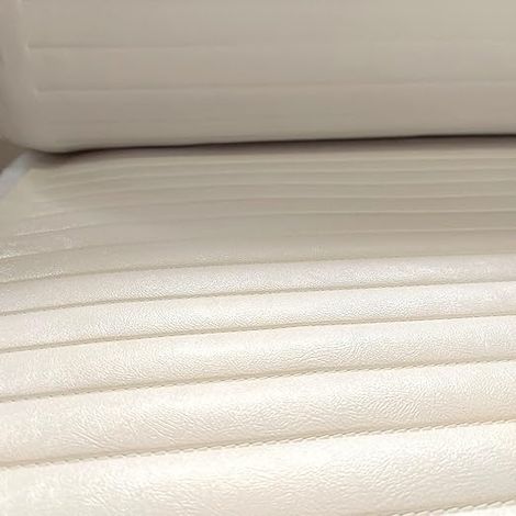 TENDAGGIMANIA® Ecopelle nautica trapuntata 3 CM per cuscineria barca - Tessuto nautico con imbottitura in ovatta - vendita al metro lineare - Colore: BIANCO