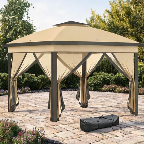 Store banne beige 330 x 330 x 288 cm (1/5)