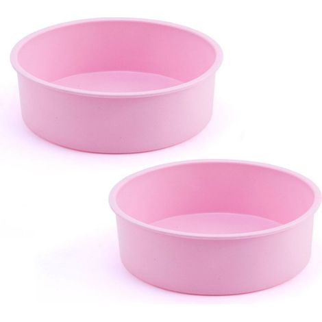 Moule rond en silicone de 20 cm (8 pouces), moule à pain rond rose KLB (1/5)