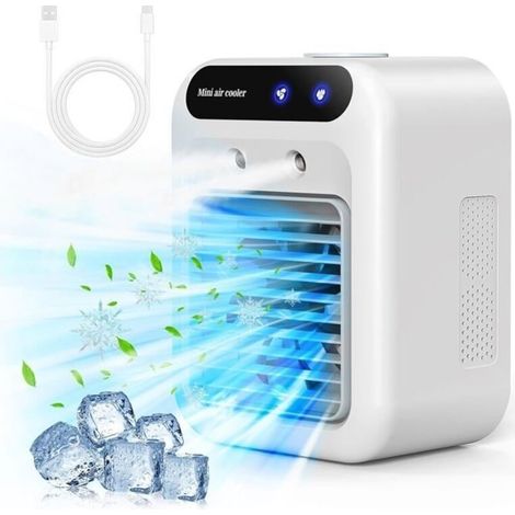 (Pearl White)Climatiseur Mobile - Silencieux - 500 ml - 2 Vitesses - Rechargeable USB - Multicolore (1/5)