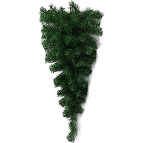 Ghirlanda albero di Natale Verde 70cm testa in giu' da parete Decorazione addobbi natalizi dietroporta (1/2)
