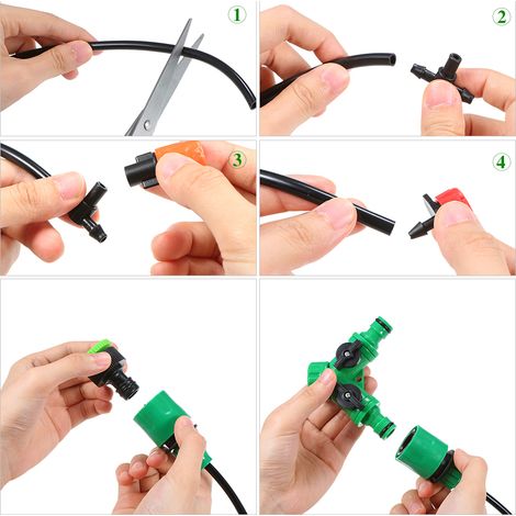 Système d'irrigation automatique par Micro goutte-à-goutte, économie d'eau, Kits d'arrosage automatique pour jardin et serre (1/5)