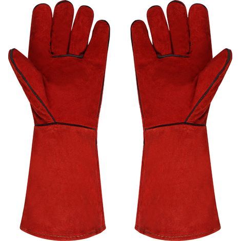 Singer Safety – Gant de soudeur cuir bovin épais 1.10mm – Taille unique 10 – Doublure isolante pour protection thermique – Montage américain (1/2)