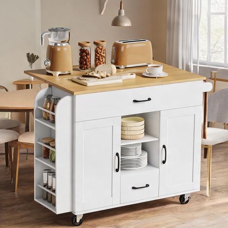 Buffet coloris blanc en mDF Kiefernholz 115 x 70 x 89 cm (1/5)