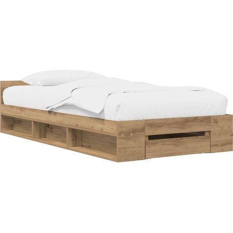 Maison Exclusive - Telaio del letto con storage Rovere Artigianale 80 x 200 cm (1/5)