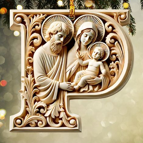 Ornement De Décoration - Lettres En Bois Personnalisables Pour Arbre De Noël Mur Porte Fenêtre Guirlande Table À Manger Escaliers Jardin Bureau École - 26 Pièces (1/5)