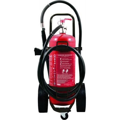 [JAMAIS UTILISE] Mobiak – Extincteur mobile 50L à eau avec additif – Classe A & B – Autonomie 92 sec – Chariot à roulettes pour intervention rapide