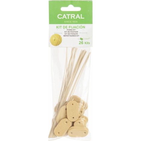 Sistema fijacion 26 uds catral 1,9 x 3,3 cm natural