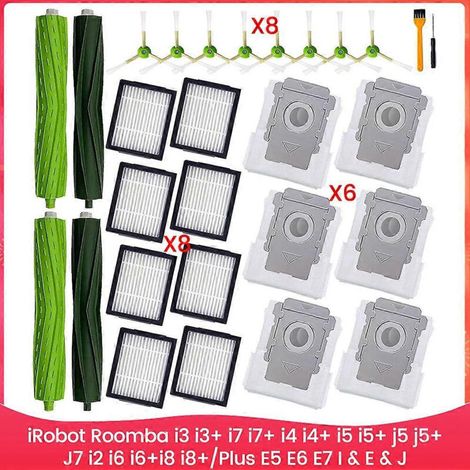 Pièces de rechange pour IRobot Roomba I3 I3+ I7 I7+ I4 I4+ I5 I5+ J5 J5+J7 I2 I6 I6+I8 I8+/Plus E5 E6 (1/5)