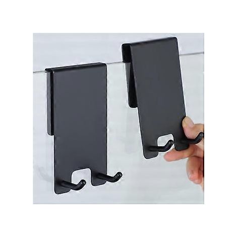 4-teiliger Handtuchhalter für die Duschwand aus Glas