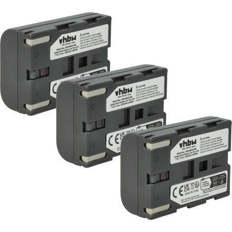 vhbw 3x Akku kompatibel mit Samsung VP-D99, VP-D99i Videokamera Camcorder (1200 mAh, 7,4 V, Li-Ion) (1/5)