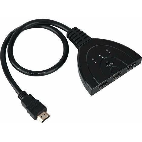 HDMI Audio Converter 1080P Video Switching Cable for Split HDMI Signal Adapter 3 in 1 Output (50cm)