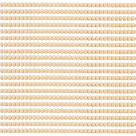 20 x Decorative Wooden Bead Trims, 40 cm 3D Half Beads Wooden Cute Stick Moulding Unfinished for DIY Home Wall Cabinet Furniture Shelf Window Door Decor (1/5)