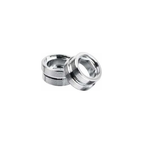 Adaptador de grifo de rosca macho de 2 piezas, conector aireador de grifo de metal, adaptador de grifo de cocina de aluminio, adaptador purificador de agua (M20) - Crezuo (1/4)