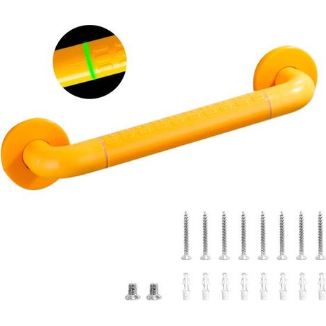 Maniglione di sicurezza da 30 cm per doccia/WC, supporto aggiuntivo, maniglione antiscivolo per vasca da bagno, maniglia per vasca o doccia, colore giallo. (1/5)