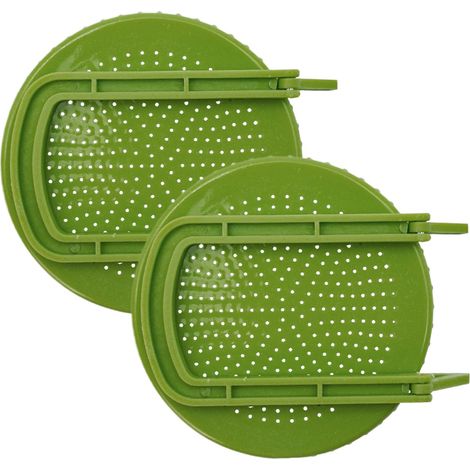 Lot de 2 cache-pousses hydrofuges - Système de filtration d'humidité - Accessoires de plantes pour la cuisine - Équipement de semences de germination en polymère de qualité alimentaire - Ventilation (1/5)