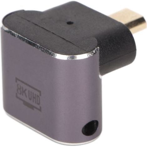 Un adaptateur HDMI coudé à 90 degrés avec connexion magnétique assure une connexion sécurisée, des voyants lumineux indiquent l'état de fonctionnement et une conception perforée facilite une dissipati (1/4)