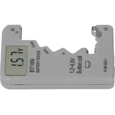 Testeur de Batterie LCD Universel avec Affichage en Temps Réel, Boîtier ABS Gris pour Diagnostic (1/5)