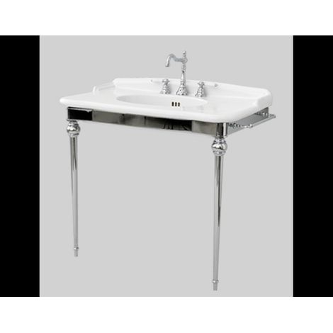 Struttura Hermitage a terra in metallo anticato con lavabo cm.