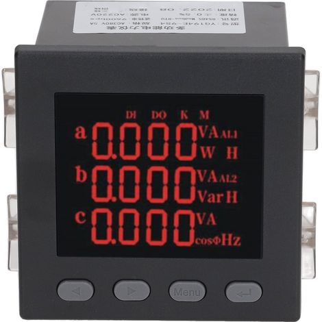 Ampèremètre numérique triphasé, testeur de puissance d'énergie multifonction Intelligent, AC220V