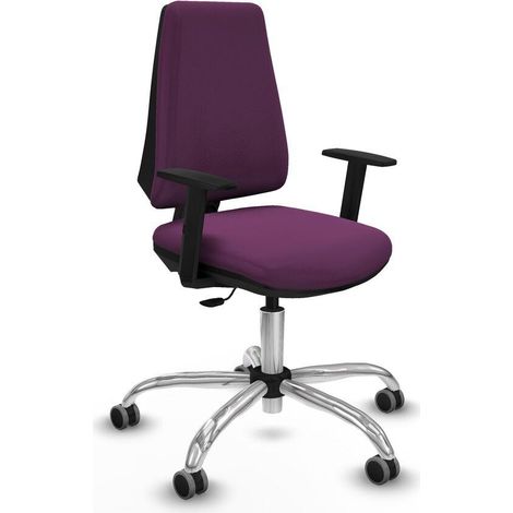 Piqueras y Crespo Chaise de bureau violet confortable réglable (1/3)
