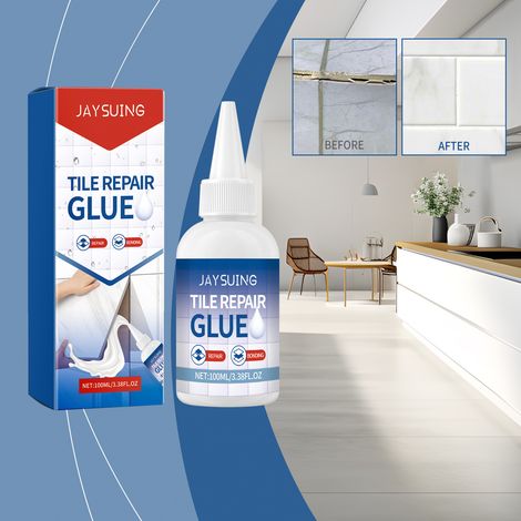 Fliesenreparaturkleber für Wohnzimmer- und Küchenböden: Wasserdicht, Leckreparatur, Versiegelung und Pflege – 100 ml -- DTEKGAZ (1/5)