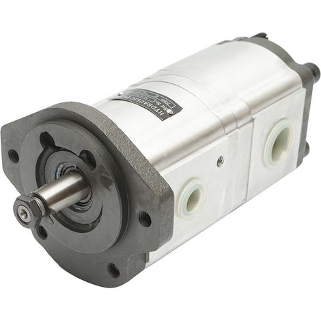 Pompa idraulica doppio corpo John Deere con senso di rotazione a sinistra, codice RE197623. (1/5)