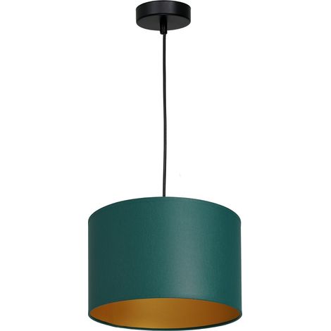 Lampada a sospensione Arden verde oro Ø25 E27 Luminex