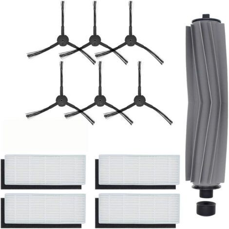Green Mobility-Kit d'accessoires pour aspirateur robot ILIFE A8 A6 X620 X623 : pièces de rechange, incluant 1 brosse principale, 6 brosses latérales et 4 filtres.