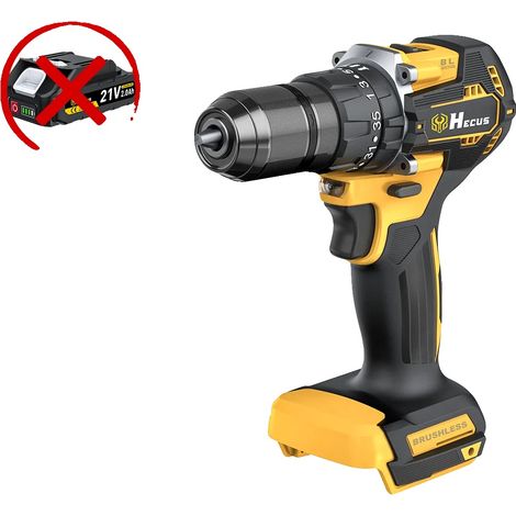 Elektrischer Schlagbohrer, 35+3 Drehmomentstufen, bürstenloser Motor, Keine Batterie Kein Stecker, 100V-240V EU Stecker (1/2)