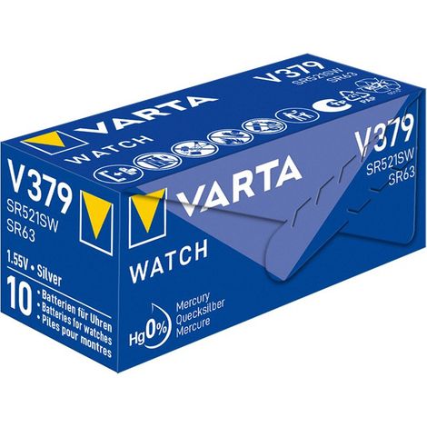 VARTA - 1 pile Oxyde d'argent (Zn/Ag2O) 14 mAh - V379 (1/4)