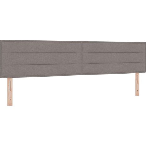 Maison Exclusive - LED Kopfteil mit LED-Lichtleisten Taupe 200 cm