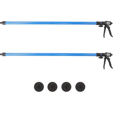 Poteau de Support télescopique pour installation d'armoire, 2 ensembles, 115 à 290cm, système de troisième main, Base universelle, charge de 40kg, bleu (1/5)