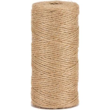Hilo de yute natural para jardinería, bricolaje y manualidades, 1,5 mm / 200 metros (1/5)