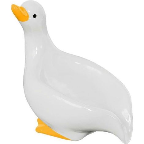 Boîte à savon en forme de canard, boîte à savon en céramique avec porte-savon et plateau de rangement pour savon à lessive. (1/5)