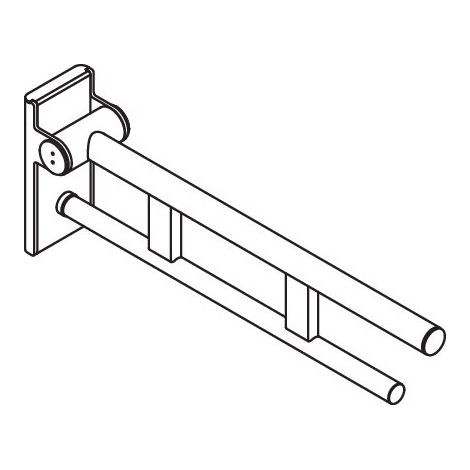 Barre appui pli mob HEWI Duo (A) L 600, (1/2)