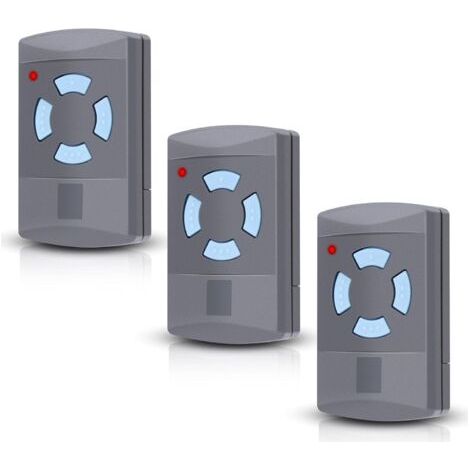Lot de 3 émetteurs manuels pour porte de garage HSE2-868, HSM4-868, HS4-868, compatible avec Blue Buttons 868.3MHz Télécommande de garage, 4 canaux (1/5)