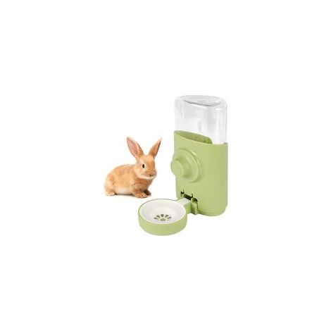 Automatischer Wasserverteiler für Tiere der Firma, Wasserverteiler für Lapins, suspendierte Wasserfontäne für Lapins, Chinchillas, Inde-Cochons und Hérissons (Abreuvoir von 600 ml (vert)) – Crezuo