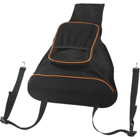 Sac de rangement console centrale UTV, toile Oxford 1680D, remplacement pour Polaris RZR 570/800/800S/900, noir et orange, organisateur intérieur robuste, accessoire cabine (1/5)
