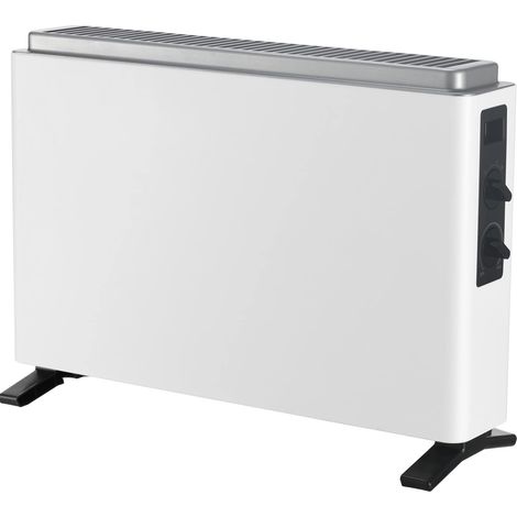 Midea NDK20-21AE Stufetta Elettrica Basso Consumo Termoconvettore Elettric Slim Style Stufa Elettrica 2000W, 3 Livelli di Potenza, Silenzioso, Funzione Antigelo, Bianco (1/4)