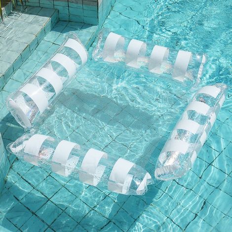 Matelas de piscine gonflable pour adulte, hamac aquatique, tube de natation, matelas à air pour sports nautiques d'été, flotteur de piscine (1/5)