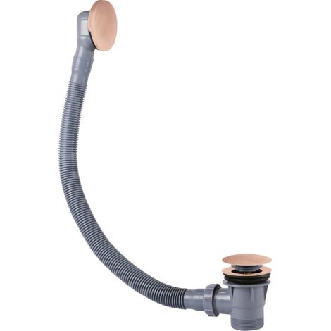 Bonde de douche clic-clac 90mm – Finition or rose mat 24K – Avec trop-plein – 3453420OPM – Tres Grifería