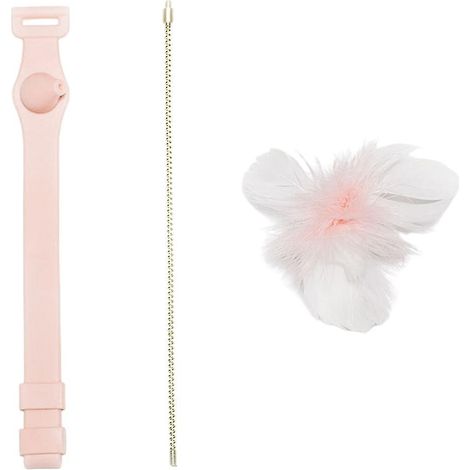 Baguette à plumes avec clochette pour chat d'intérieur, idéale pour jouer et chasser les chatons. (1/4)